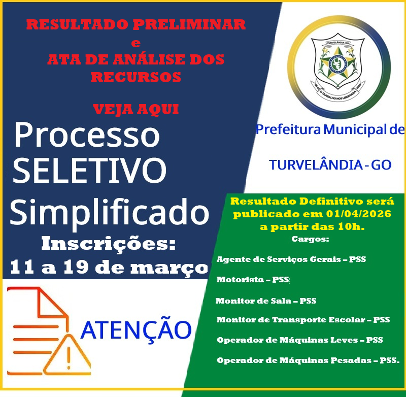Ata de Resultados da Análise de Recursos do Processo Seletivo Simplificado 001/2026